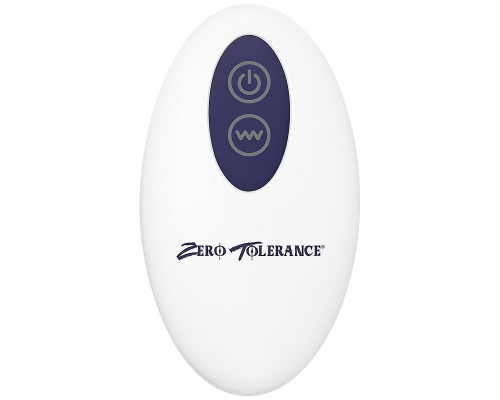 Синяя анальная пробка с вибрацией и пультом ДУ Wicked Twister - 12 см.