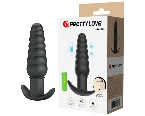 Черный анальный вибростимулятор Aeolis - 11 см.