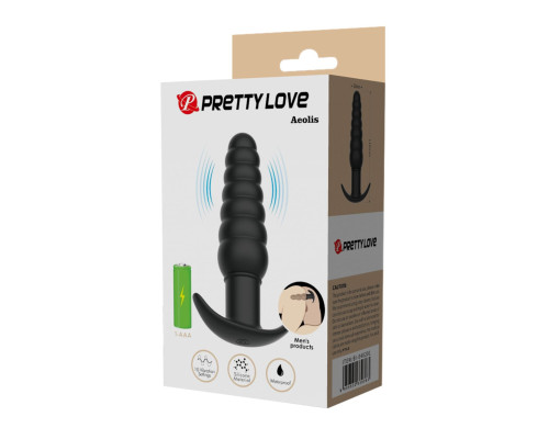 Черный анальный вибростимулятор Aeolis - 11 см.