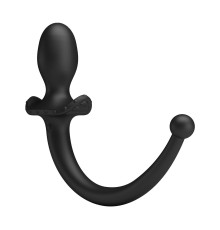 Черная анальная вибропробка с хвостом Anthony