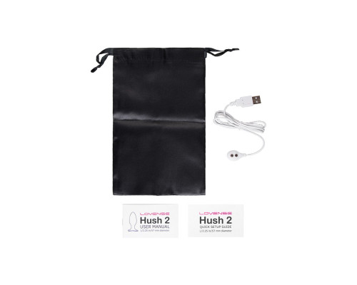 Черная анальная вибропробка HUSH 2 Size L - 12,1 см.