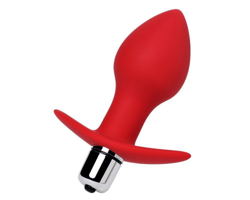Красная анальная вибровтулка Glam - 9,7 см.