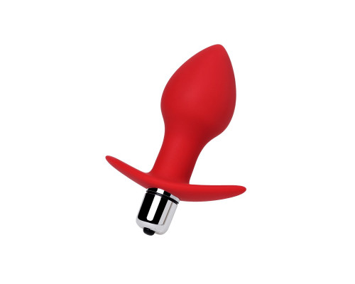 Красная анальная вибровтулка Glam - 9,7 см.