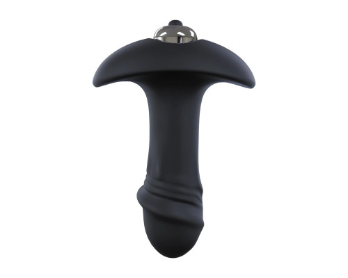 Черный анальный вибромассажер STAR ARROW - 11 см.