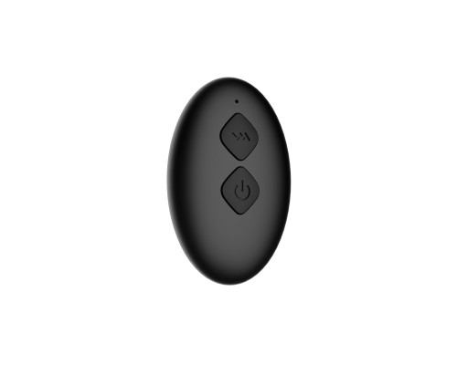 Черная анальная вибровтулка Tucana с ротацией и управлением через приложение - 12 см.