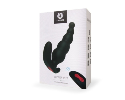Черный анальный вибромассажер Dipper-RCT - 14,8 см.
