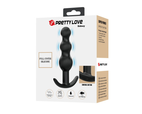 Черный анальный вибростимулятор Sidney - 10,9 см.