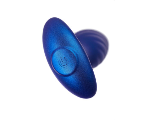 Синяя анальная вибровтулка Closs с управлением через приложение