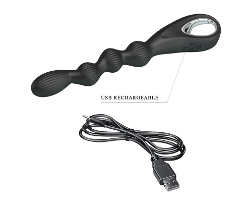 Черный анальный вибратор Federer - 22,2 см.