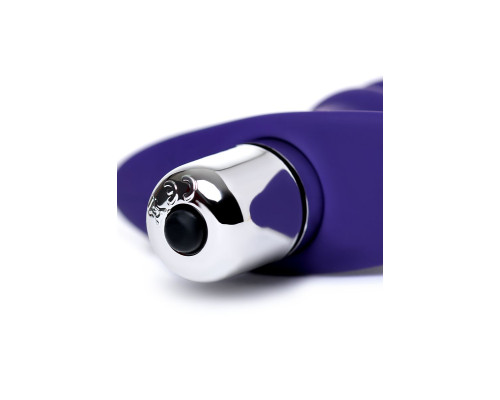 Фиолетовый анальный вибратор Condal - 14 см.