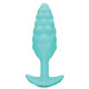 Мятный рельефный анальный виброплаг Bump - 12 см.