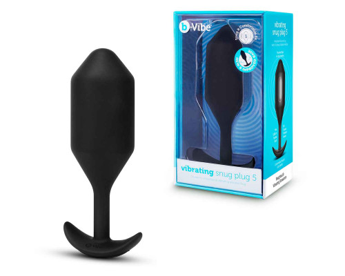 Черная вибропробка для ношения Vibrating Snug Plug 5 - 16,5 см.