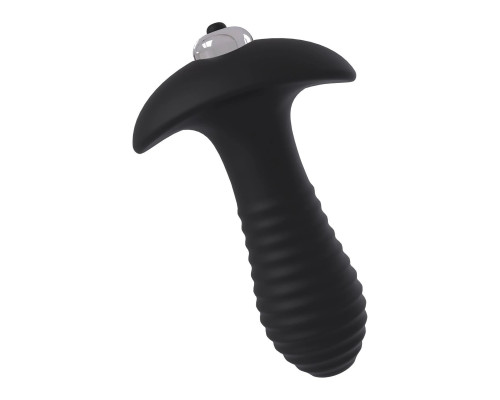 Черный анальный вибромассажер SPIRAL PLUG - 11 см.