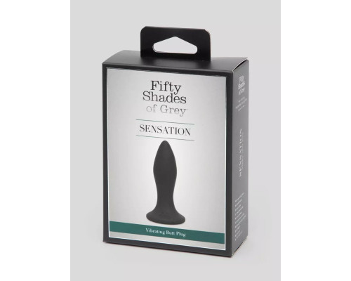 Черная анальная вибропробка Sensation Rechargeable Vibrating Butt Plug - 8,9 см.