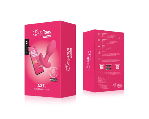 Розовая интерактивная вибропробка Axel - 10 см.