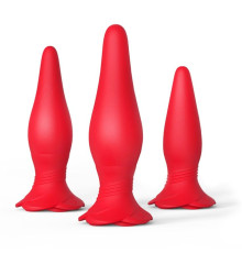 Набор Frenzier из 3 анальных пробок и вибропули с пультом ДУ