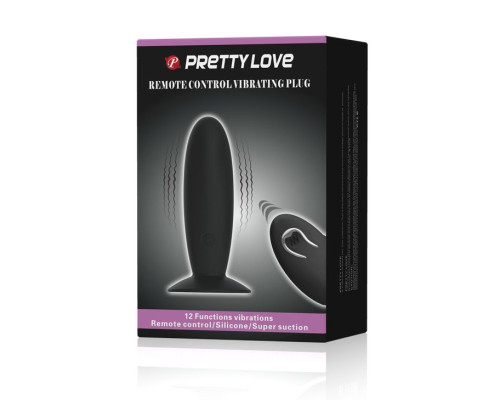 Анальная пробка с вибрацией и пультом управления Remote Control Vibrating Plug - 11 см.