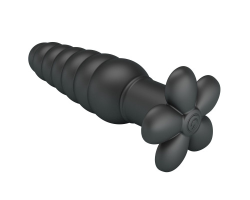 Черный анальный вибростимулятор Imron - 11 см.