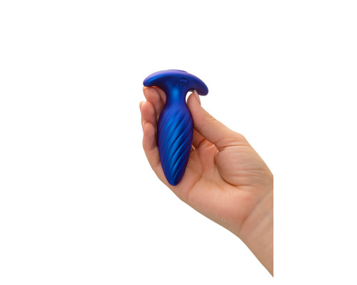 Синяя анальная вибровтулка Closs с управлением через приложение