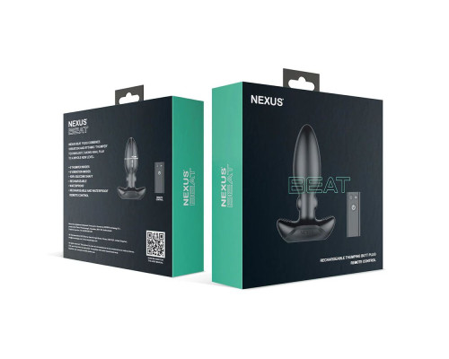Черная анальная вибровтулка Nexus Beat - 10,8 см.