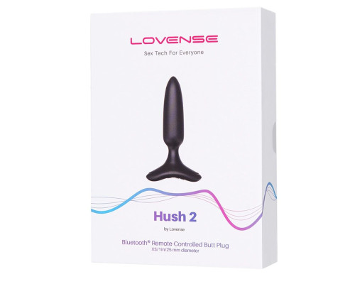 Черная анальная вибропробка HUSH 2 Size S - 12,1 см.