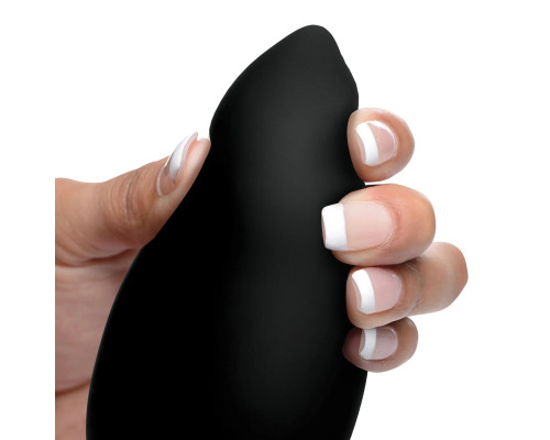 Черная анальная вибропробка с пультом ДУ The Taper 10X - 13 см.