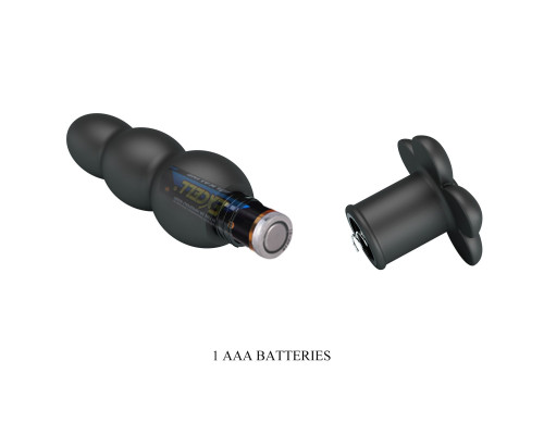 Черный анальный вибростимулятор Jadier - 11 см.