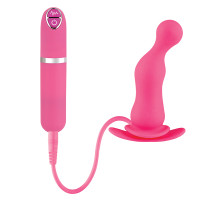 Розовая вибровтулка Dash Butt Plug With Mini Controller II - 9 см.