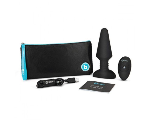 Большая чёрная вибропробка Rimming Plug XL - 16 см.