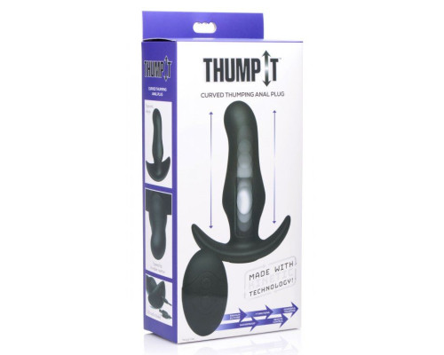 Черная анальная вибропробка Kinetic Thumping 7X Prostate Anal Plug - 13,3 см.