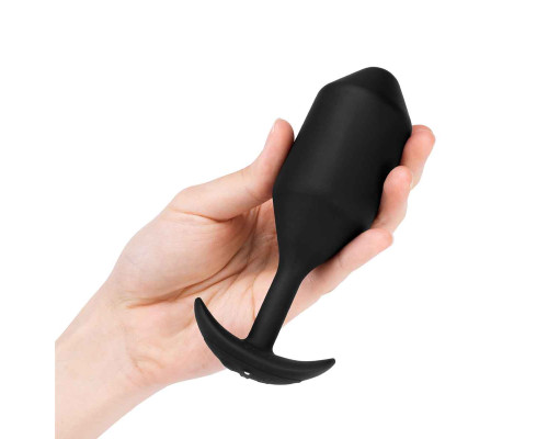 Черная вибропробка для ношения Vibrating Snug Plug 5 - 16,5 см.