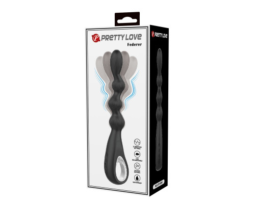 Черный анальный вибратор Federer - 22,2 см.