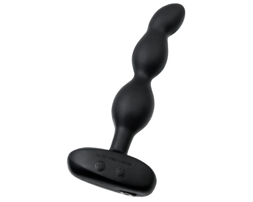 Черный анальный стимулятор с вибрацией и вращением Ridge - 17,2 см.
