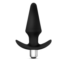 Чёрная  анальная вибропробка Luxe Discover - 12,7 см.