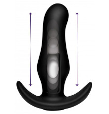 Черная анальная вибропробка Kinetic Thumping 7X Prostate Anal Plug - 13,3 см.