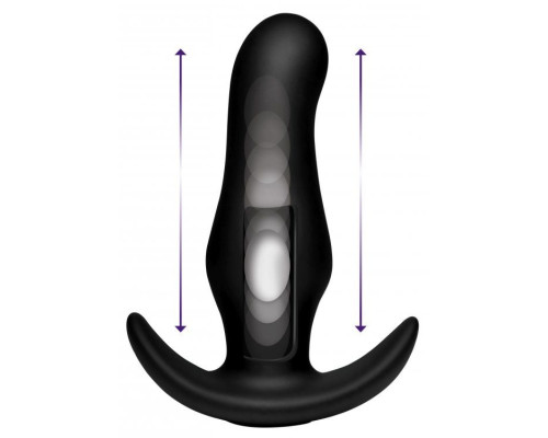 Черная анальная вибропробка Kinetic Thumping 7X Prostate Anal Plug - 13,3 см.