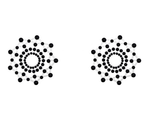 Черные наклейки на грудь Rowland