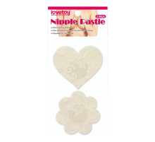 Набор из 2 пар телесных пэстисов - сердечки и цветочки