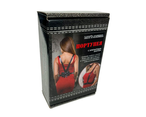 Кокетливая портупея с кожаным бантом сзади