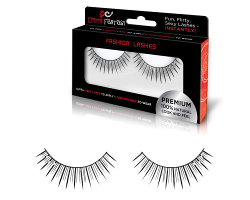 Накладные черные ресницы с прозрачными кристаллами Diamond Kiss