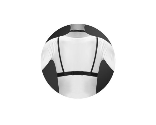 Черная упряжь на грудь Alyssa