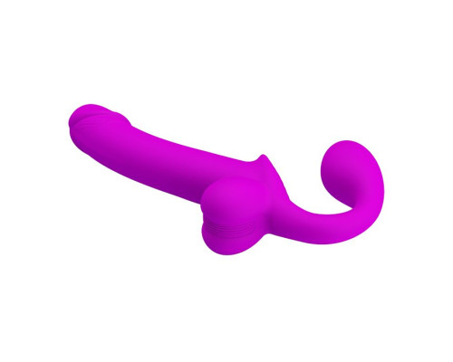 Лиловый безремневой страпон Kelpie с эффектом эякуляции