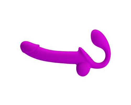 Лиловый безремневой страпон Kelpie с эффектом эякуляции