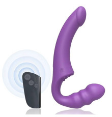 Фиолетовый безремневой страпон Straples Strap-On Dildo