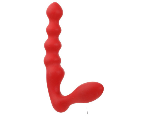 Красный силиконовый стимулятор PURRFECT SILICONE - 19 см.