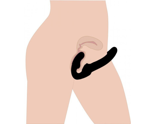 Чёрный безремневой страпон Revolver