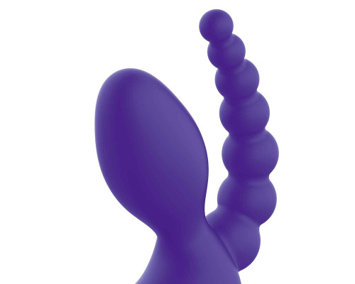 Фиолетовый безремневой страпон с пультом ДУ 7’’ Remote Control Strapless - 24 см.