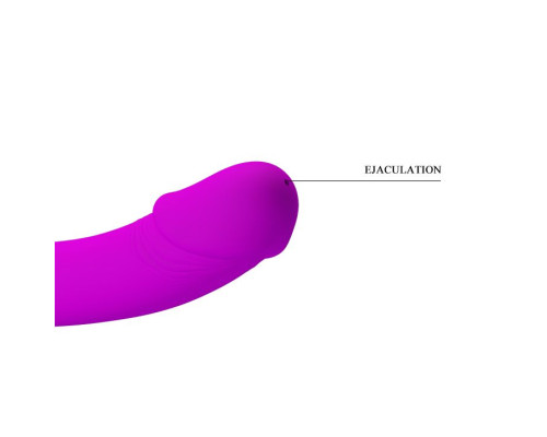 Лиловый безремневой страпон Kelpie с эффектом эякуляции