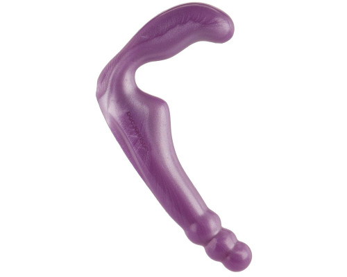 Безремневой фиолетовый страпон из силикона The Gal Pal - 17 см.