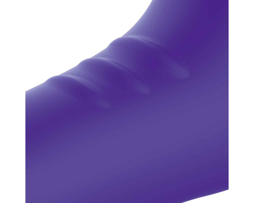 Фиолетовый безремневой страпон с пультом ДУ 7’’ Remote Control Strapless - 24 см.